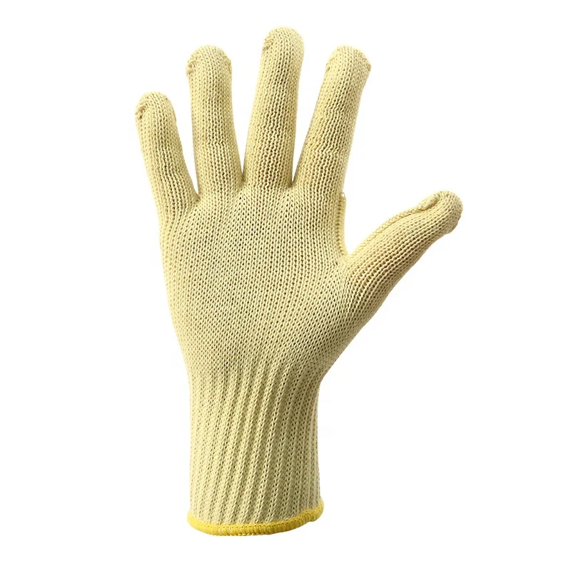 Hot sales Anti Fire Flame Retardant Kevlars Gloves Cut Resistant Pure Aramid Fiber Work Safety Gloves