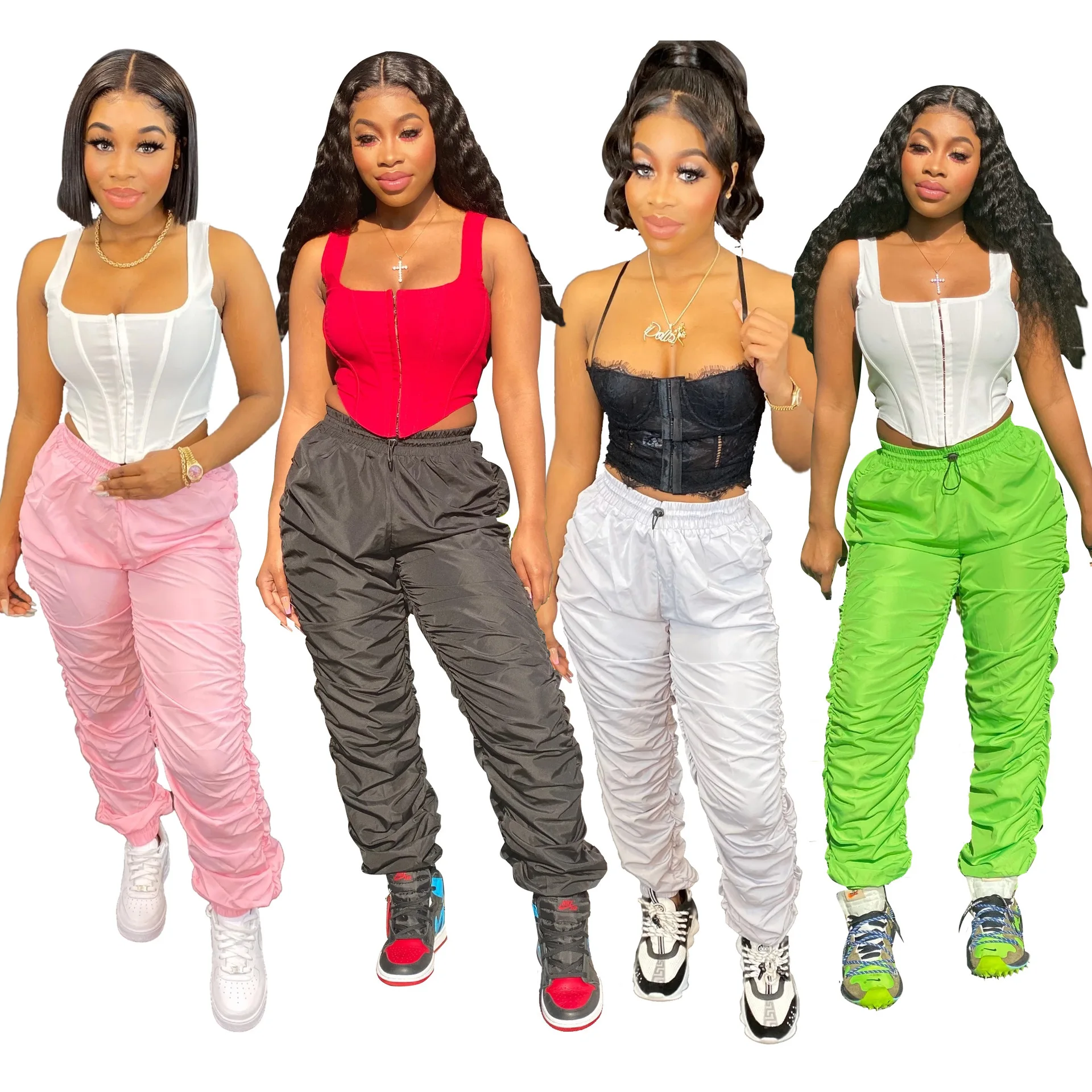 2022 Fashion Pant Women Cargo Harem Pants Sport Legging Waterproof Stacked Pants
