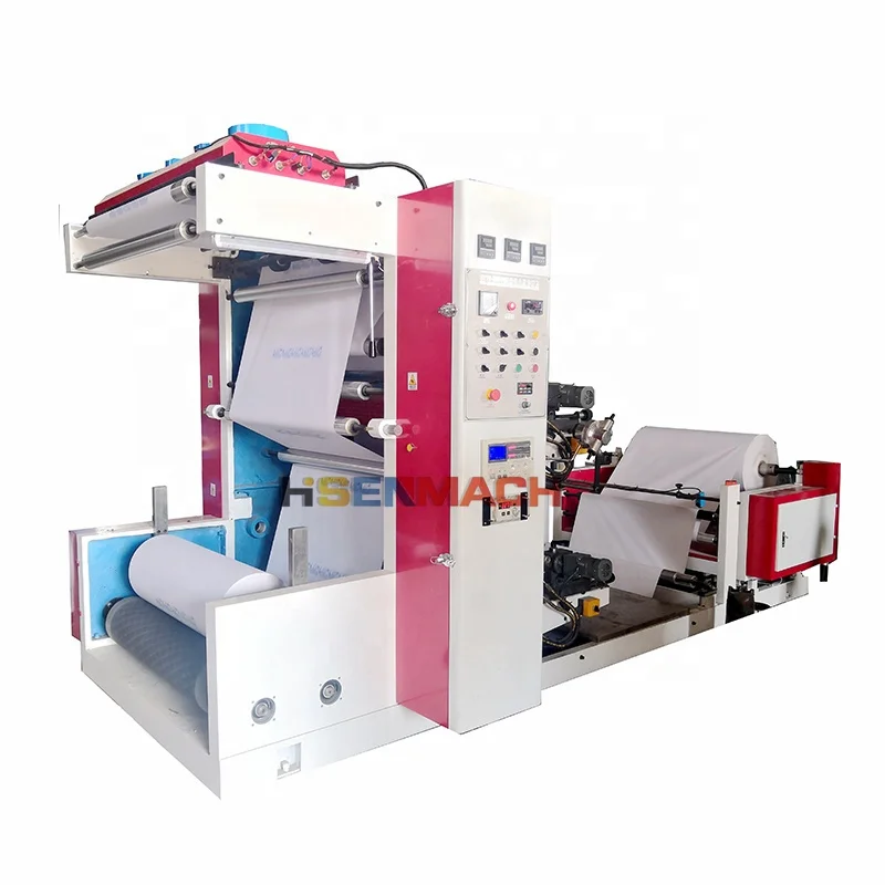 Fully automatic competitive price 2 color 4 colour flexo printing machine for shopping t-shirt bag and paper bag