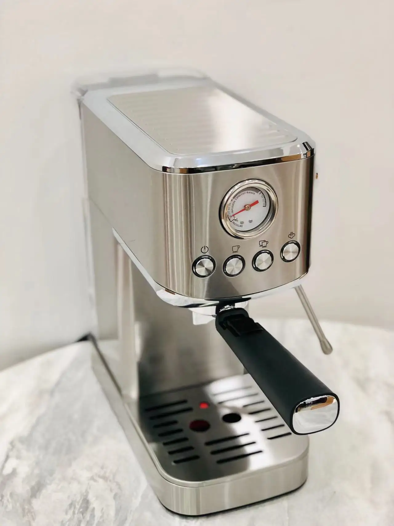 Household Office Espresso 1350W 20Bar Powerful Stainless Steel 1.2L Water Tank with Frothing Function Electric Coffee Maker