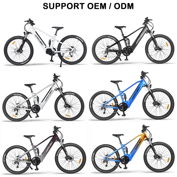 Akkubici bafang mid drive motor bicicleta electrica 27.5 Inch mountain e-bike 48V 750W Motor Aluminium Alloy e bikes for men