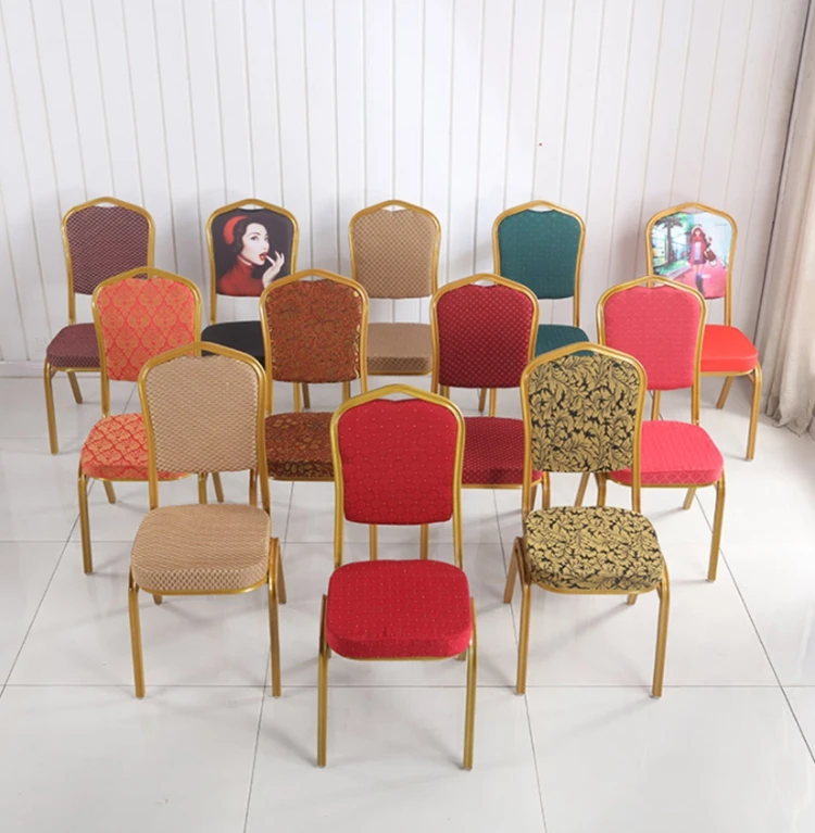 Wholesale Price Metal Aluminium Gold Metal Iron Steel Wedding Banquet Chairs Furniture