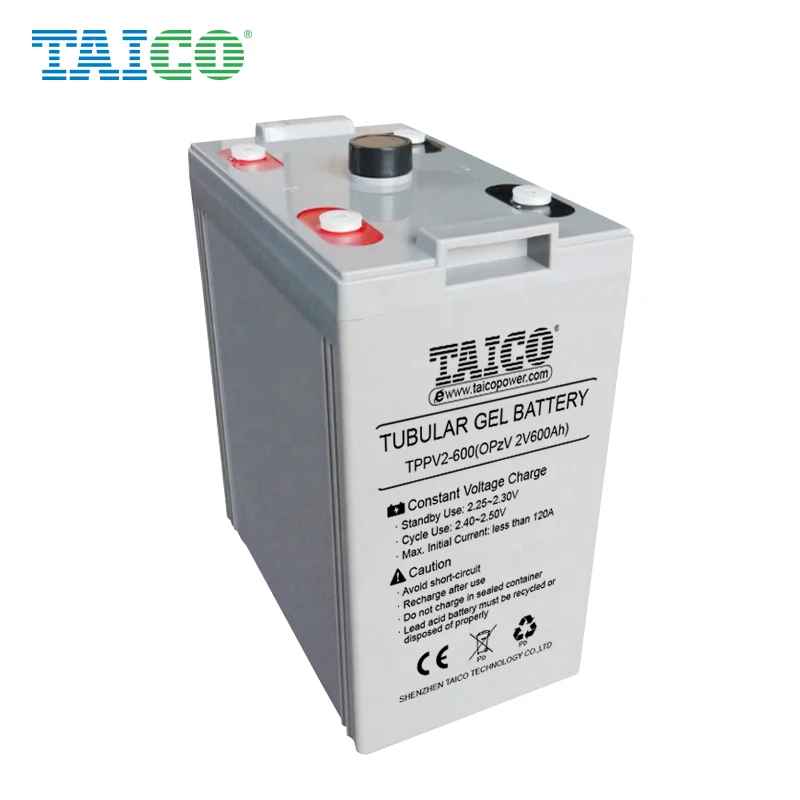  Свинцово-кислотный трубчатый аккумулятор Tp2v500ah CE/ROHS/MSDS/TAICO 500A срок службы 20