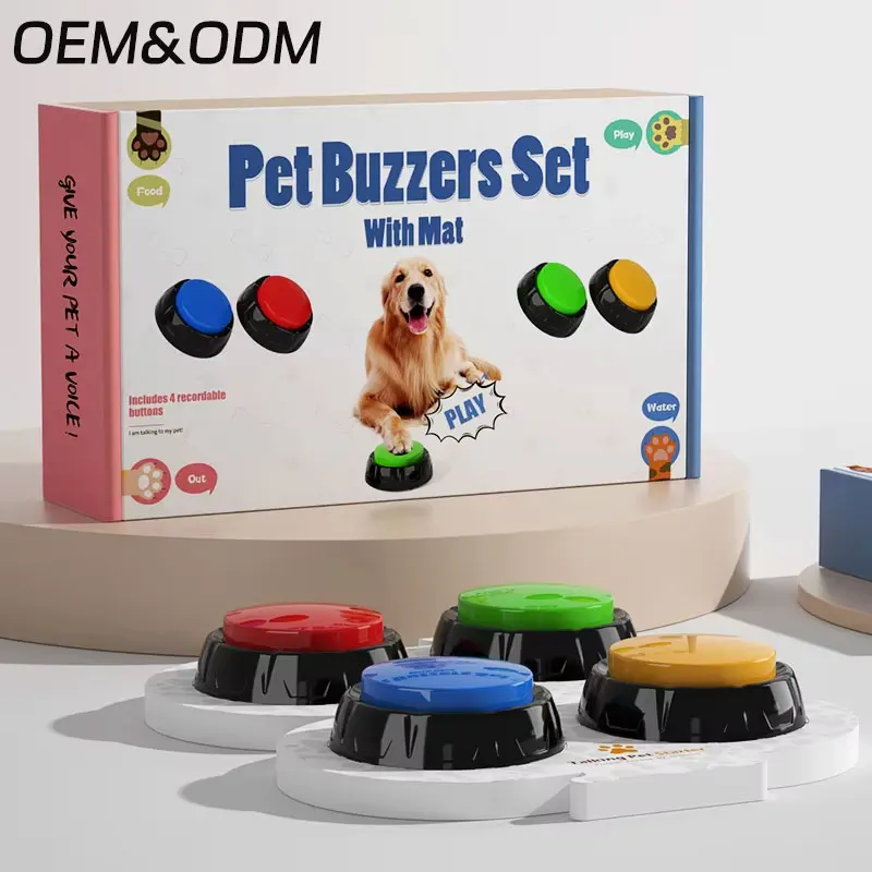 Up to 30 Seconds Voice Message Recordable Dog Talking Buttons Pet Interactive Toys Easy Communicate for Pet Training