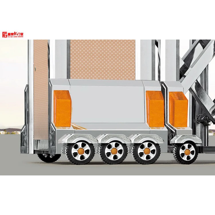 Stainless steel industrial folding gate retractable gate with LED screen telescopic door