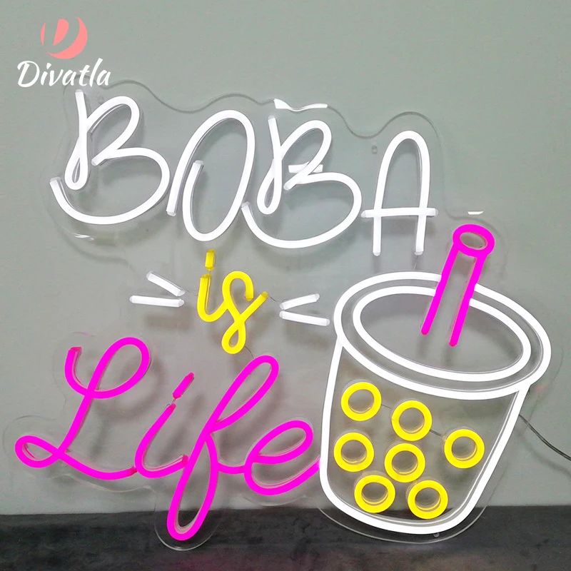 DIVATLA Customization Beer KTV&Bar Spots&Shops Trend Happy Party Ambiance Decorative Waterproof Acrylic Led Neon Lights Sign