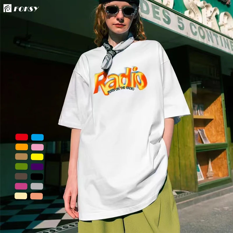 Women Letter Printed Tshirt Organic 100% Cotton Fashion Clothes Summer Plain Tee T Shirt For Women Coton Cute Graphic T-Shirt