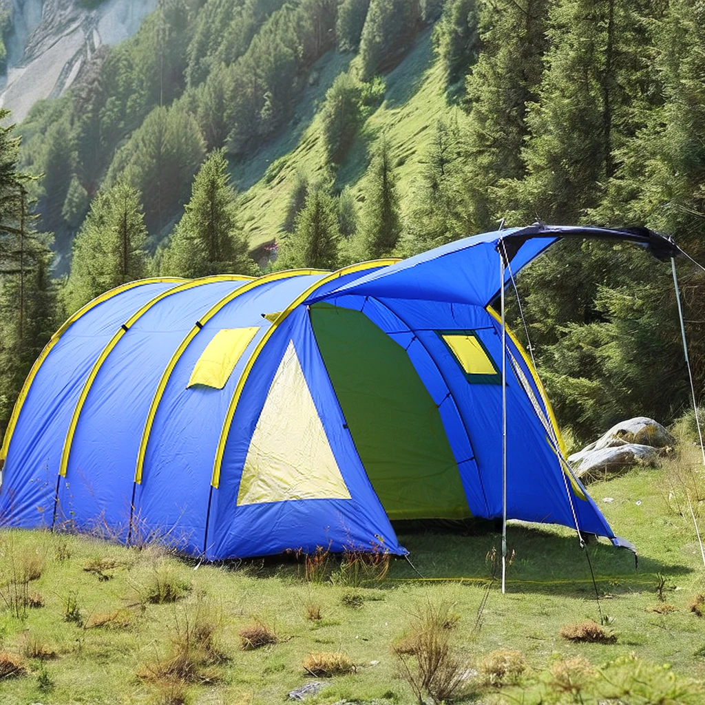 Wind Valley Portable 5-6 Person Aluminum Pole Outdoor Family Camping Tent Tunnel Style