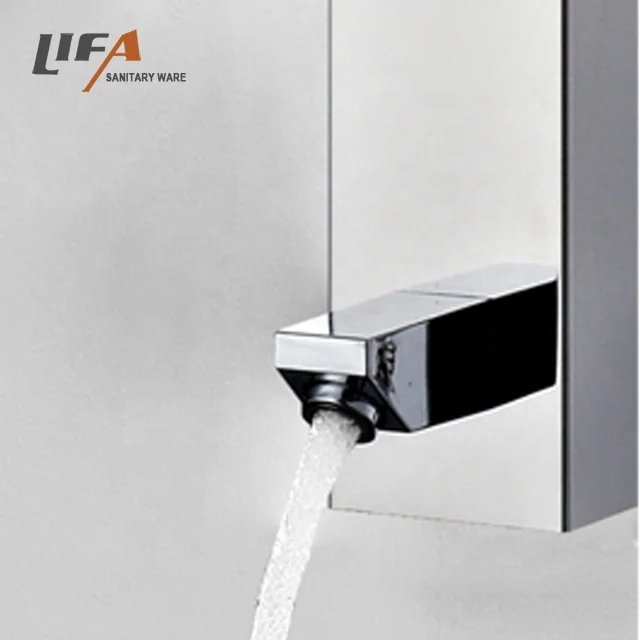 Rain Shower System  with Faucet Anti-finger Stainless Steel Shower Column
