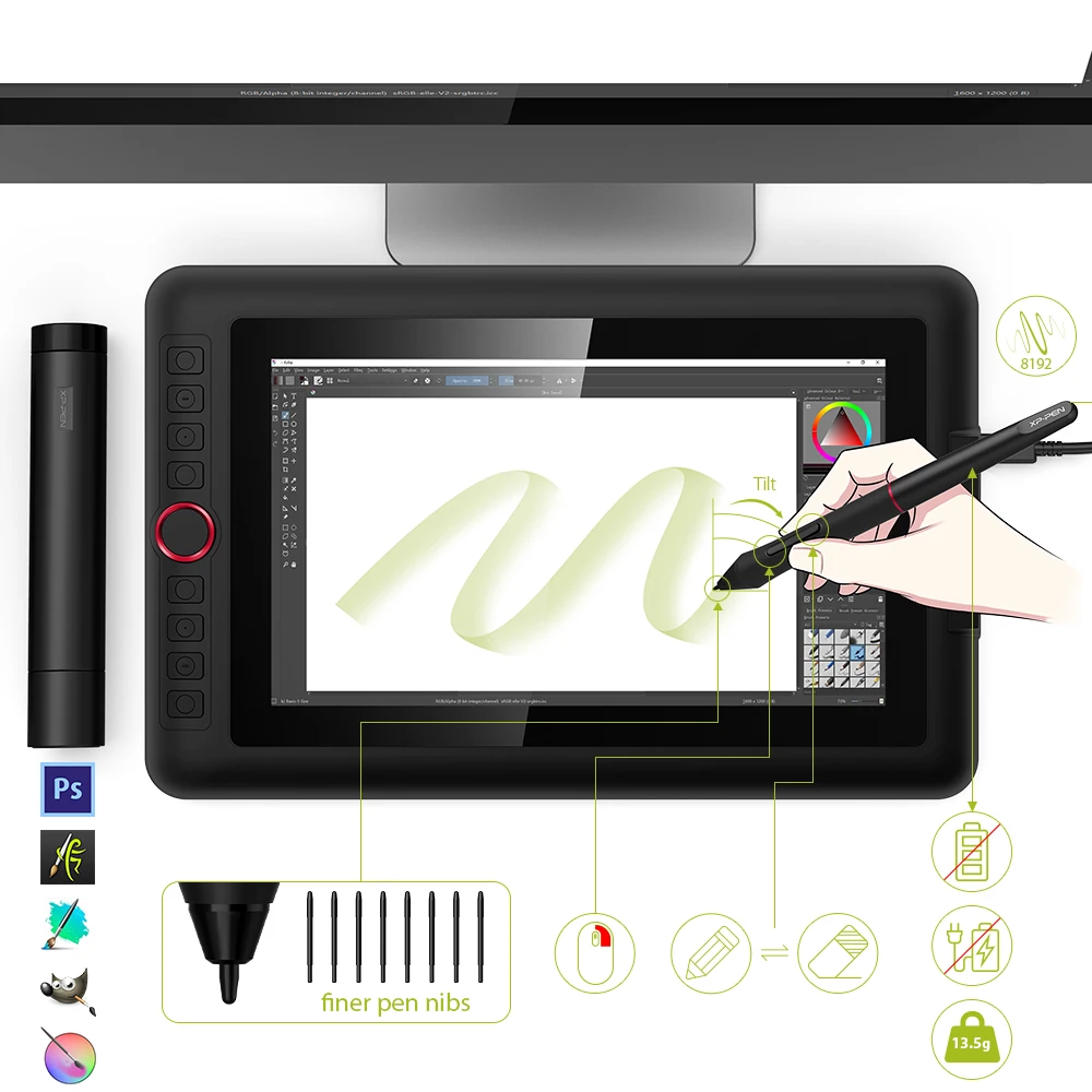 XP-PEN Artist 12 Pro Handwriting Drawing Tablet  Graphic Pen Display