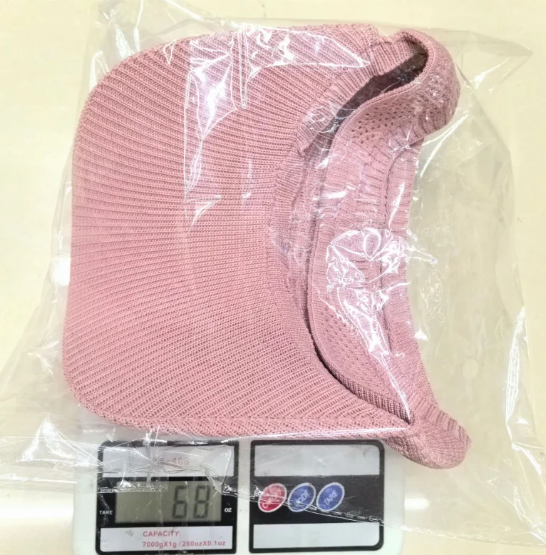 Korean version big brim Fashion knitting Golf Visor Outdoor sunshade Knitted Hollow baseball empty Top Sun Hat