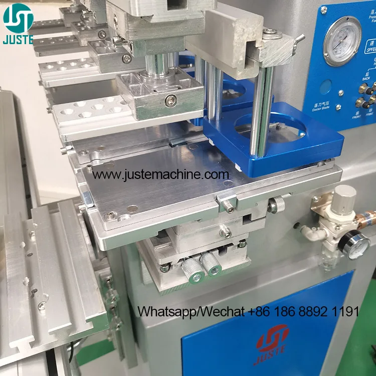 4 Color Roll Pad Printer Servo Carousel Fully Automatic Pad Printing Machine For Stress Christmas PVC PU Golf Ball Pen Logo Tees