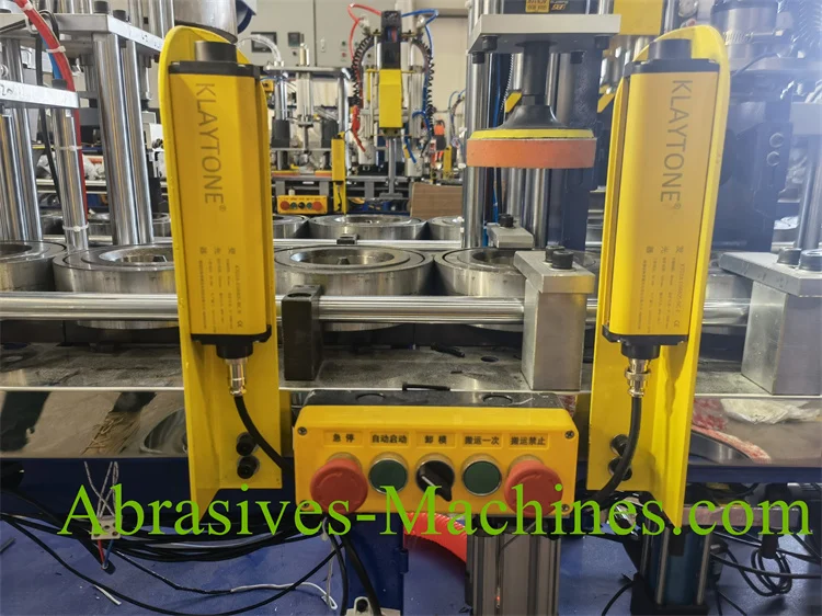 Pusher Type Metal Cutting Disc Making Machine grinding wheel production line with PLC control