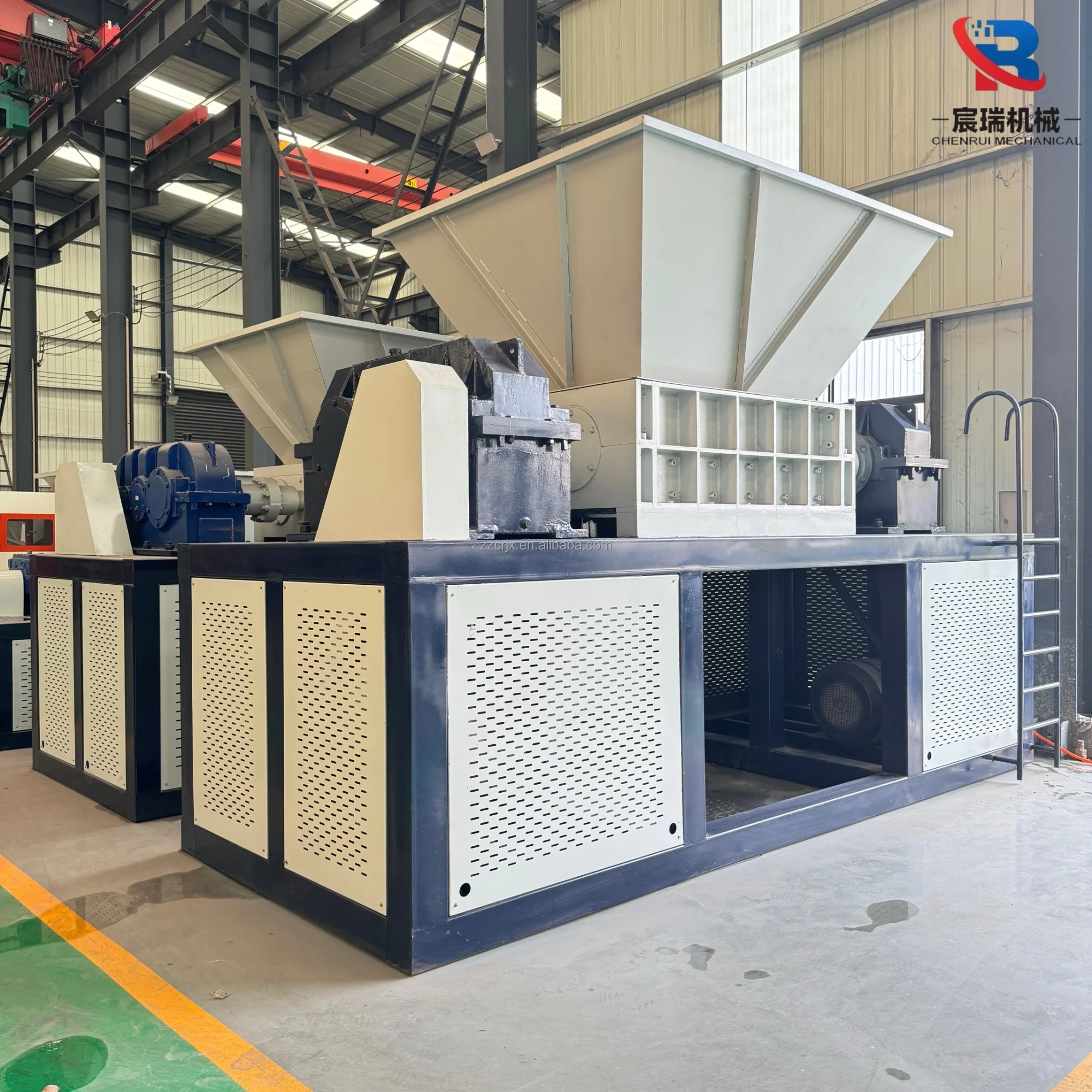 1000 Double shaft Industrial Can Iron Aluminum Car Steel Crusher Crushing Shredding Machine Scrap Metal Shredder