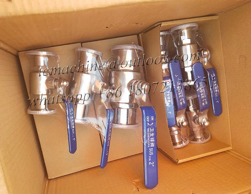 food industry stainless steel SUS316L 38mm  food grade tri clamp ball valve