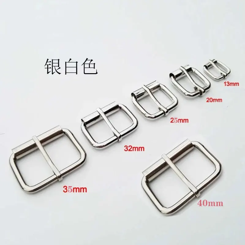 Square Alloy Pin Buckle Hardware Accessory for Bag Strap Pin Buckles Handbag Iron Roller Tri-glide Buckle