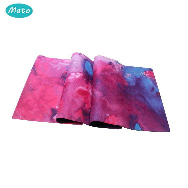 
Exercise Fitness Natural Rubber eco friendly tpe suede Gym yoga mat 