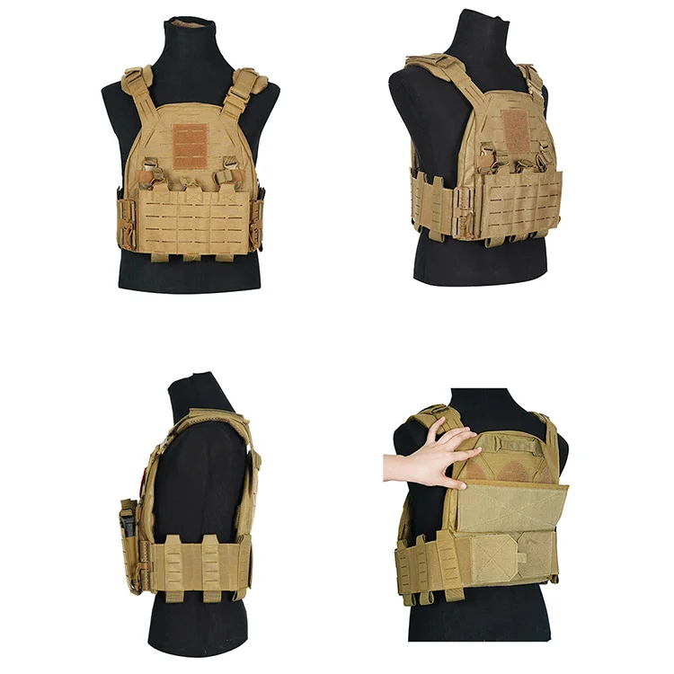 New Style OD Plate Carrier Tactical Vest Laser Quick Release Tactical Vest Outdoor Protection Training Vest