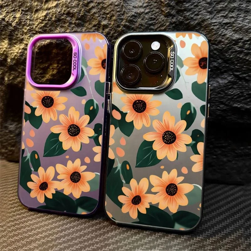 Creative Blue Light Oil Painting Flowers All-Inclusive T Soft Case For iPhone 11 12 13 14 15 Pro Max