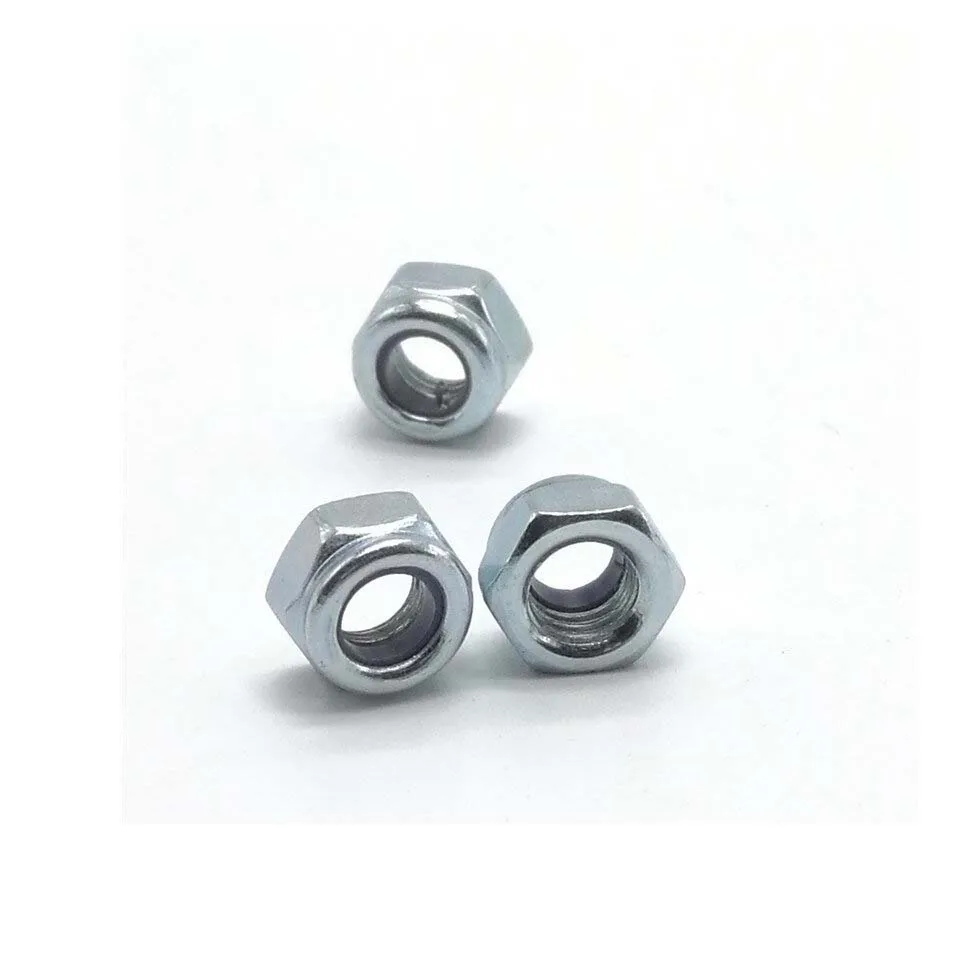 Haiyan DIN985 DIN982 Nylon Insert  Hex Lock Nuts Zinc Plated Alloy Steel Class  8 Class 10 Locking Nut