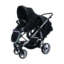 High Quality Fashionable Luxury Twins Baby Carriage Trolley Foldable Lightweight Pram Twin Baby Strollers