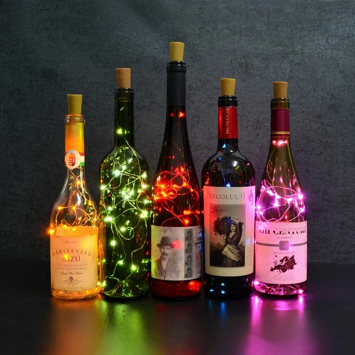 Manufacturer Supplier rgb led cork lights multi-color light wine bottle For Custom