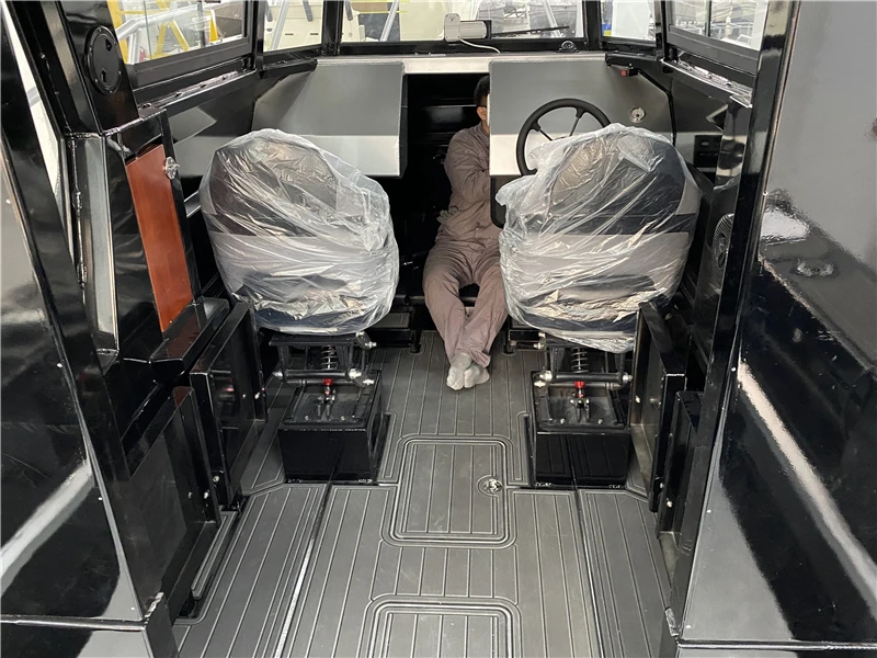 factory supply 7.5m / 25ft large space full cabin boat easy craft aluminum fishing bait boat with CE certification