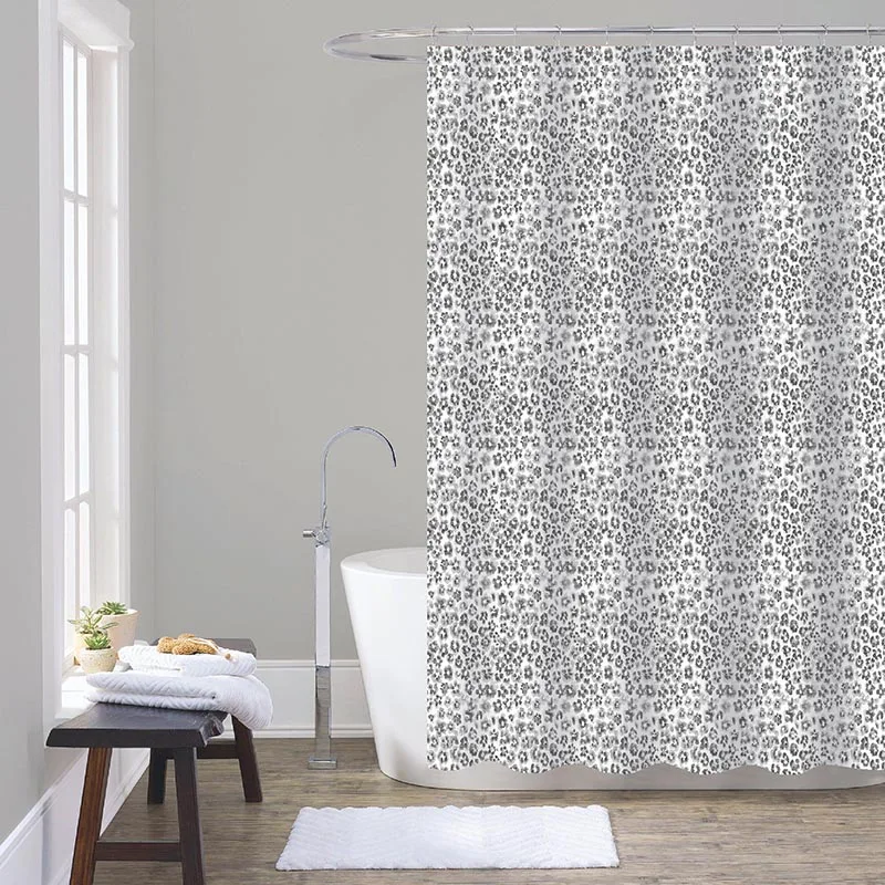 Hot sale Waterproof Fabric Shower Curtain Polyester Shower Curtain Bath Room Curtains