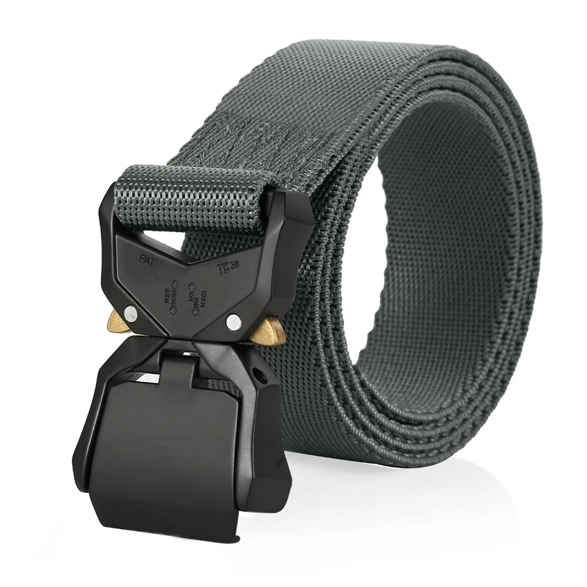 Ремень тактический Мужской из нейлоновой ткани, быстросъемный пояс с металлической пряжкой для охоты, походов, занятий спортом