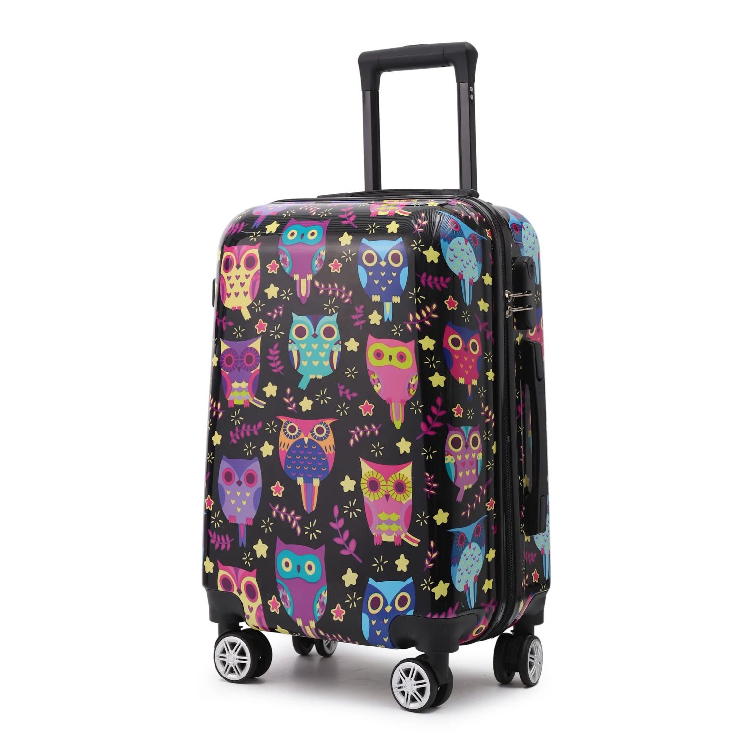 Customized ABS Hard Shell PC Wheeled Suitcase with Spinner Caster Travelling Malas De Viagem Trolley Luggage Bag for Daily Use