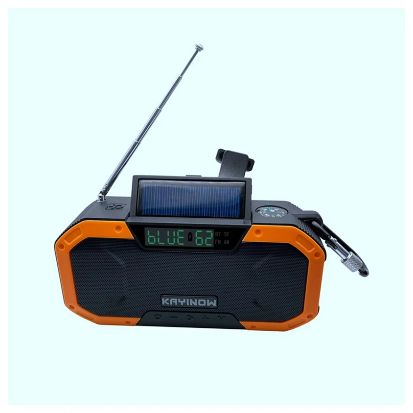 Мультиколонка D580 устойчивая к поломкам радиостанция УКВ УВЧ Am/Fm портативная рация на солнечной батарее для вещания экстренных погодных