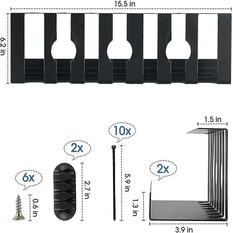 Under Desk Cable Management Tray Wire and Cable Organize White Tray Socket Wire