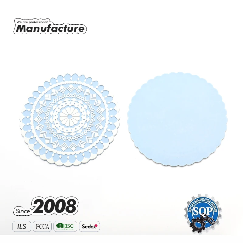 Wholesale Silicone Pvc Coasters Factory Custom Cup Coaster Set Round Silicon Rubber Silicone Coasters