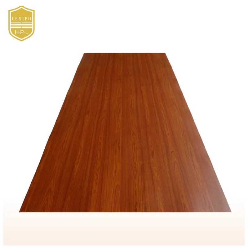 LESIFU 6043 Cherry Wood Grain High Pressure Laminate Sheet Furniture Decorative HPL for Indoor Use