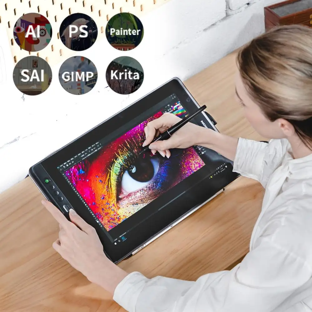 Лидер продаж Профессиональный интерактивный ЖК-дисплей kamvas pro 16 huion графический цифровой планшет с сенсорным экраном и