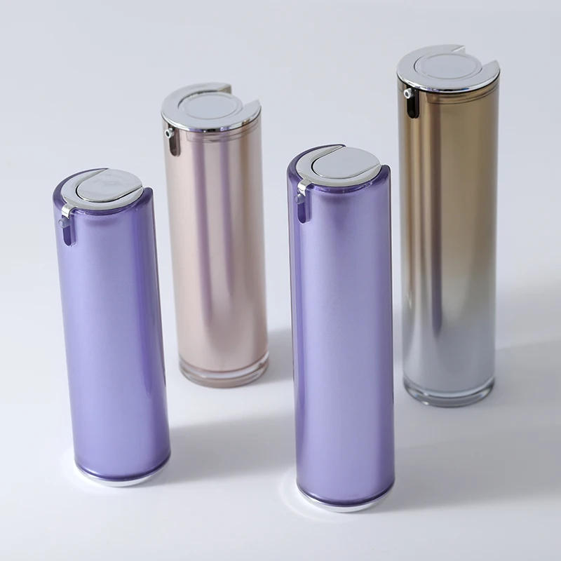 Custom Logo Luxury 40ml 60ml Cosmetic Body Lotion Bottles Gold Plastic Acrylic Lotion Pump Bottle
