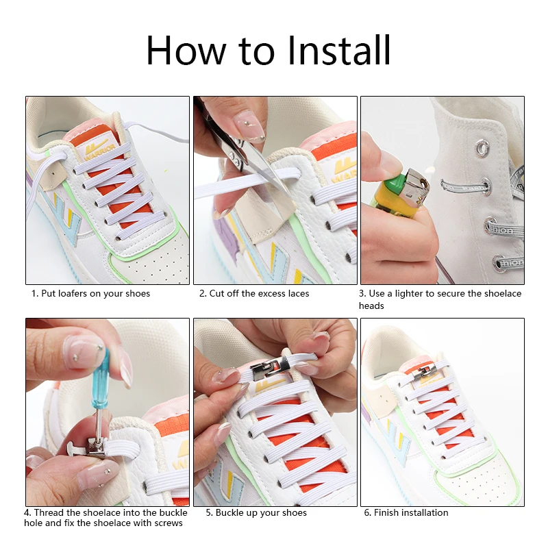 25 Colors Flat Shoelaces Without Ties Elastic Shoe Laces For Sneakers Rubber Band Lazy Shoes Lace Leisure Accessories Unisex