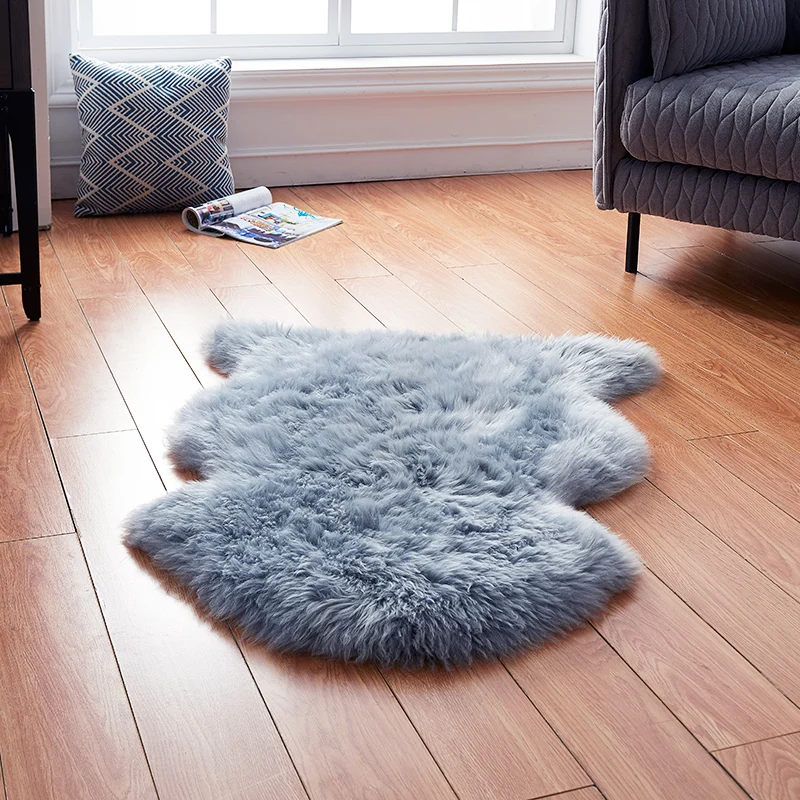 factory   cheapest  shaggy faux rabbit fur hair carpet for  bedroom area rug