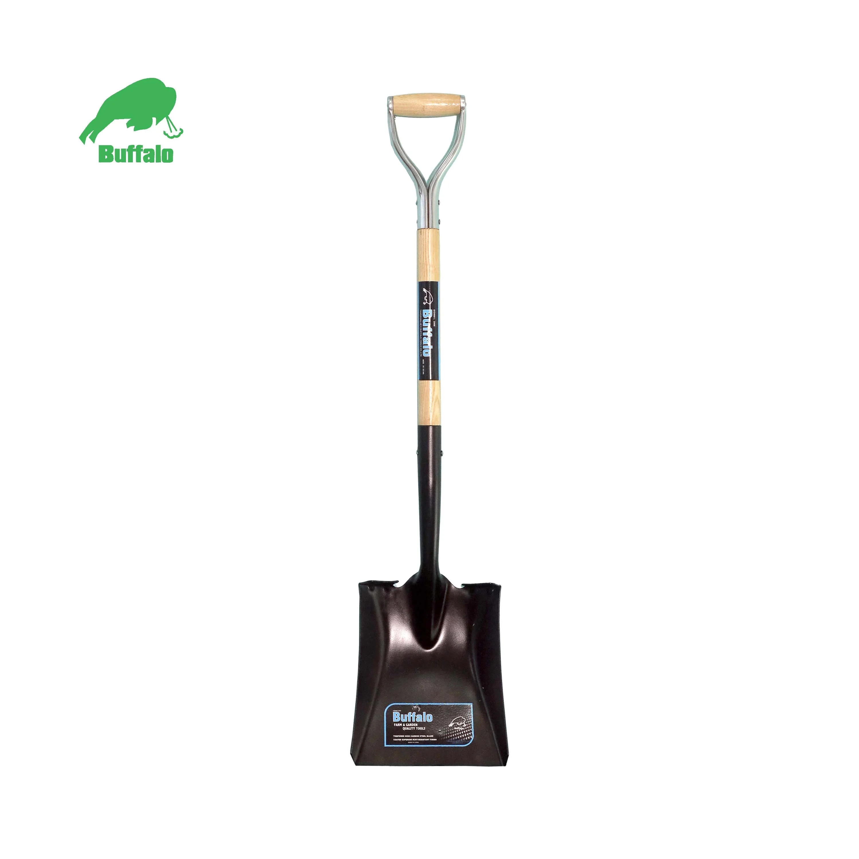 Buffalo Drain Spade Transplanting Spade AMS505-1Y For Digging With Antislip & Wide Step, Stainless Steel Y Grip