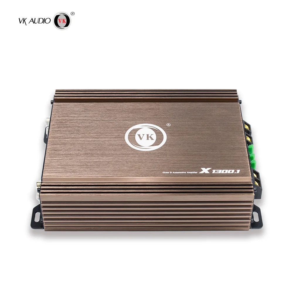 High power stereo amplifier black car amplifier 1300W class D 1 channel digital car audio amplifier