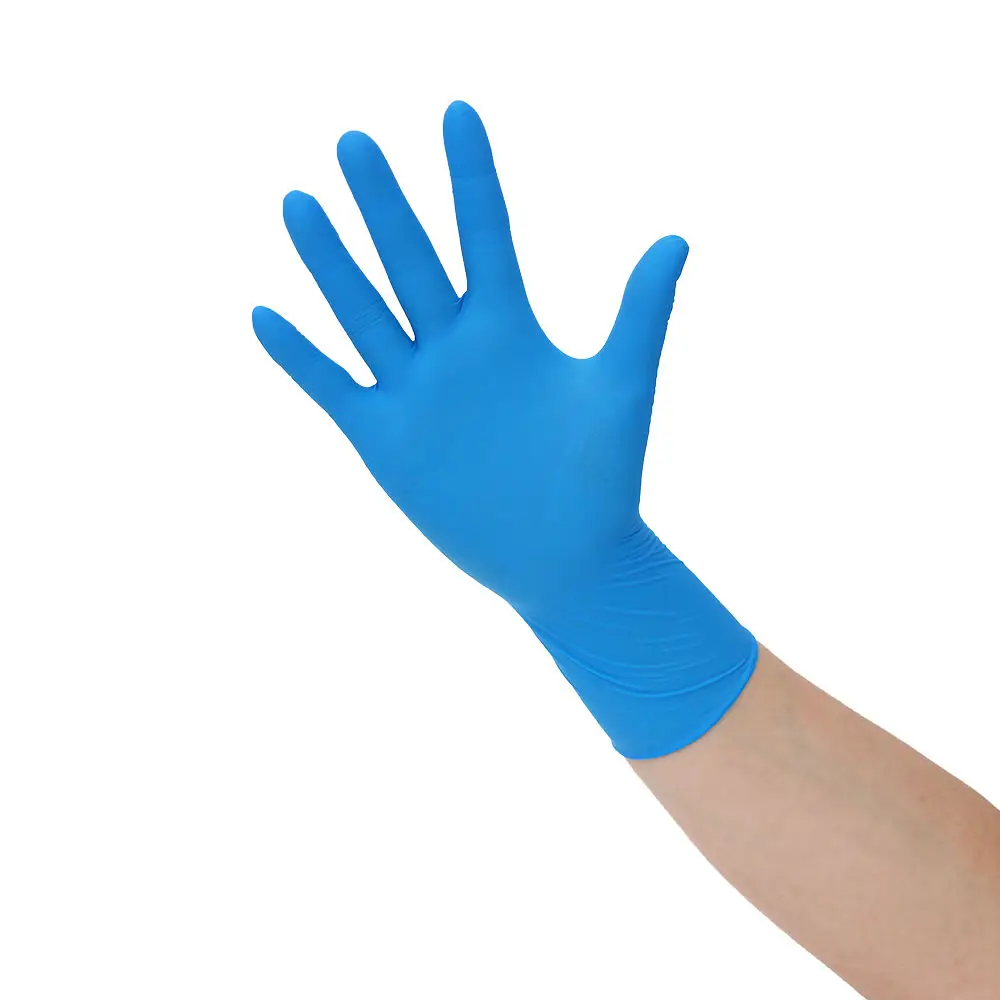 Factory Price Blue Pure Nitrile Rubber Gloves Kitchen Lab Blue Nitrile Rubber Gloves