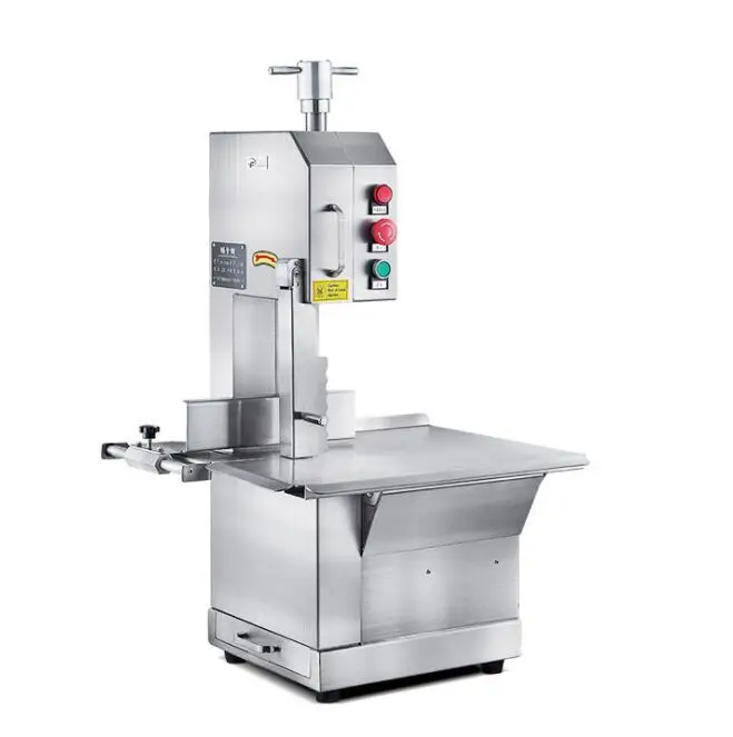 Stainless steel meat band saw bone sawing machine commercial frozen pork trotters cutting and dicing equipment