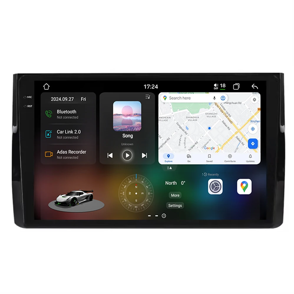 3D real-time dynamic driving car android radio For Skoda Kodiaq 2016 - 2018 GPS Navigation carplay 4G WIFI Multimedia stereo