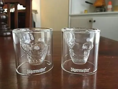 Skull shaped double wall shot glass cups Halloween gifts skull glasses