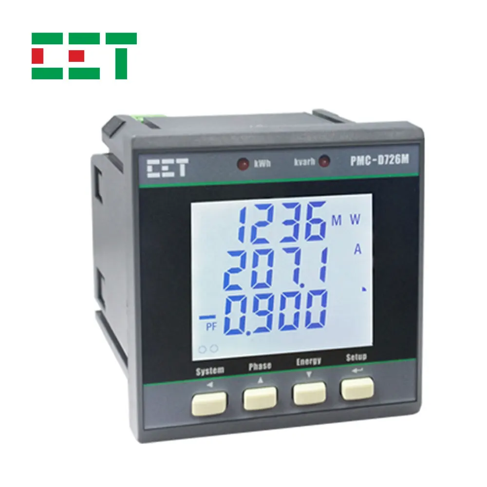 CET PMC-D726M Three Phase LCD Voltage Current Power DigItal Multifunction Panel Mount Energy Meter
