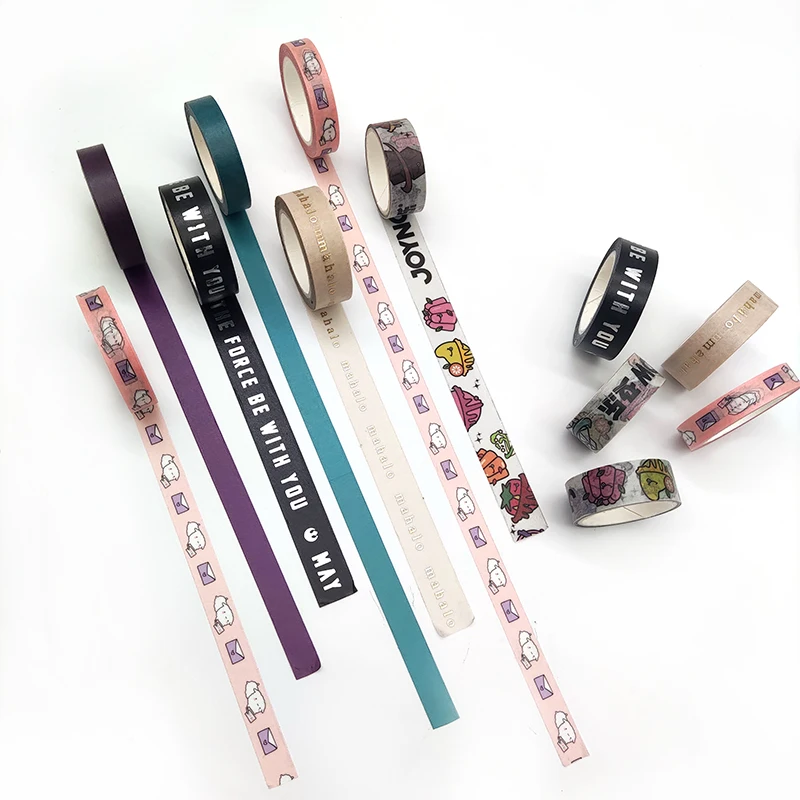 Wholesale Custom Adhesive Transparent Plastic Special Uv Ink Printing Hologram Clear Pet Washi Tapes