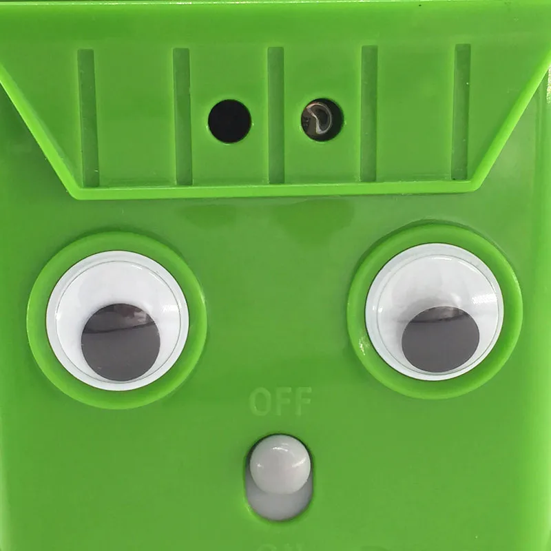 Self assembly kids education DIY rubbish bin robot kit, robot learning kit