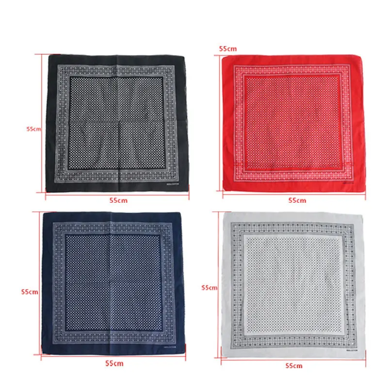 Wholesale Latest 100 % Cotton Sport Dot Neckerchief Screen Printed Custom Logo Screen Printed Head Scarf Paisley Dot Bandana