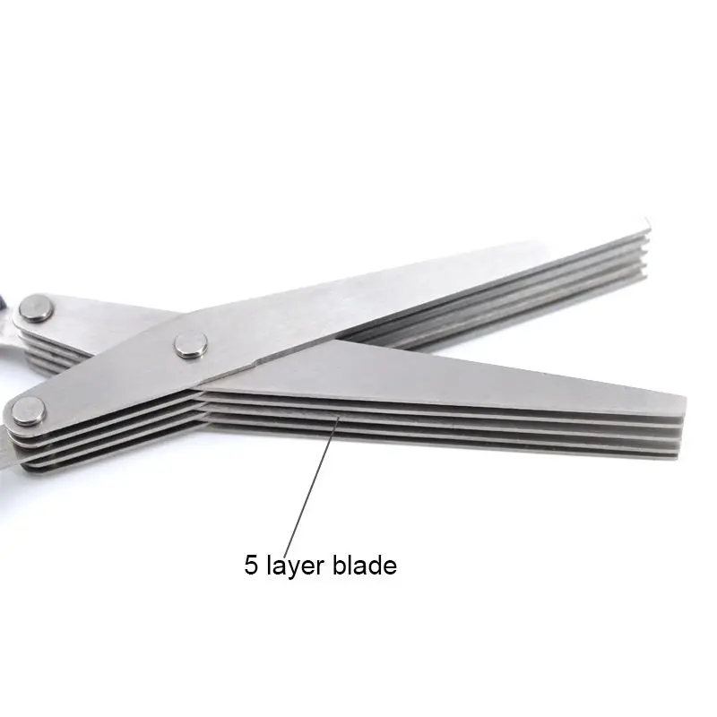 2023 hot seller kitchen scissors multi functional 5 Layers stainless steel knives scissor kitchen