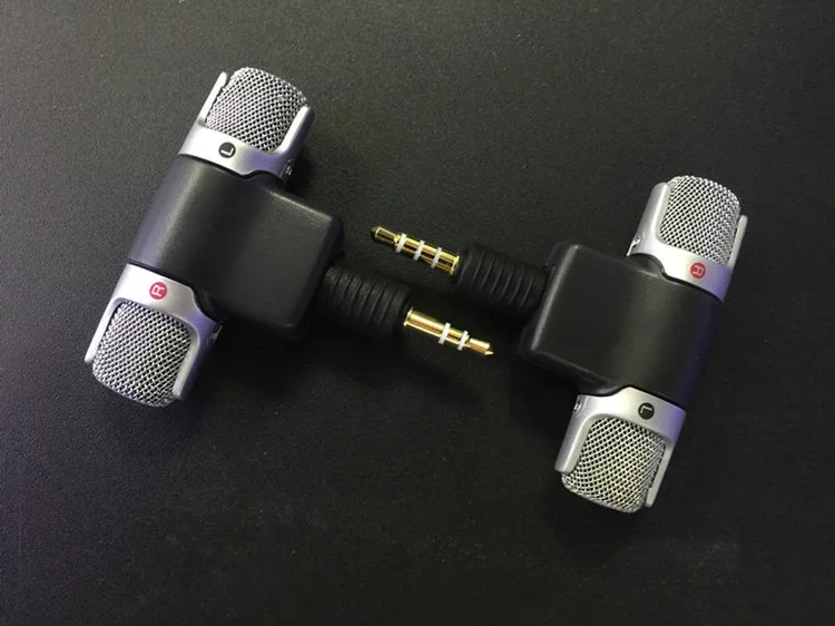 Mini Portable 3.5mm 3 poles 4 poles aux Mini Microphone for MIC-DS70P Condensers Stereo Microphone For MD computer  /phone